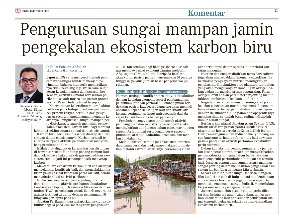 Artikel BH - Komentar - Dr. Faizuan Abdullah UTM - 8 Jan 2024