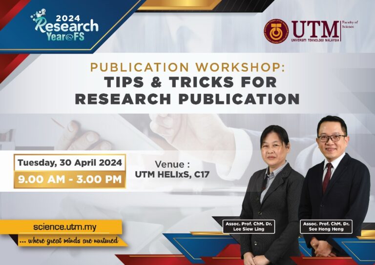 UTM Hosts Publication Workshop as Part of FS Research Year 2024 ...