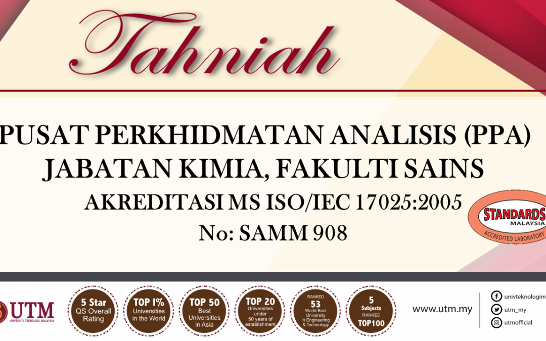 Pusat Perkhidmatan Analisis (Ppa), Jabatan Kimia, Fakulti Sains