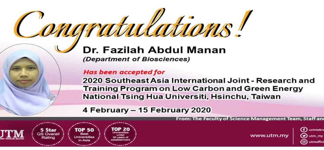 Tahniah kepada Dr Fazilah