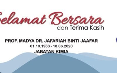 Selamat Bersara, Prof. Madya Dr. Jafariah jaafar
